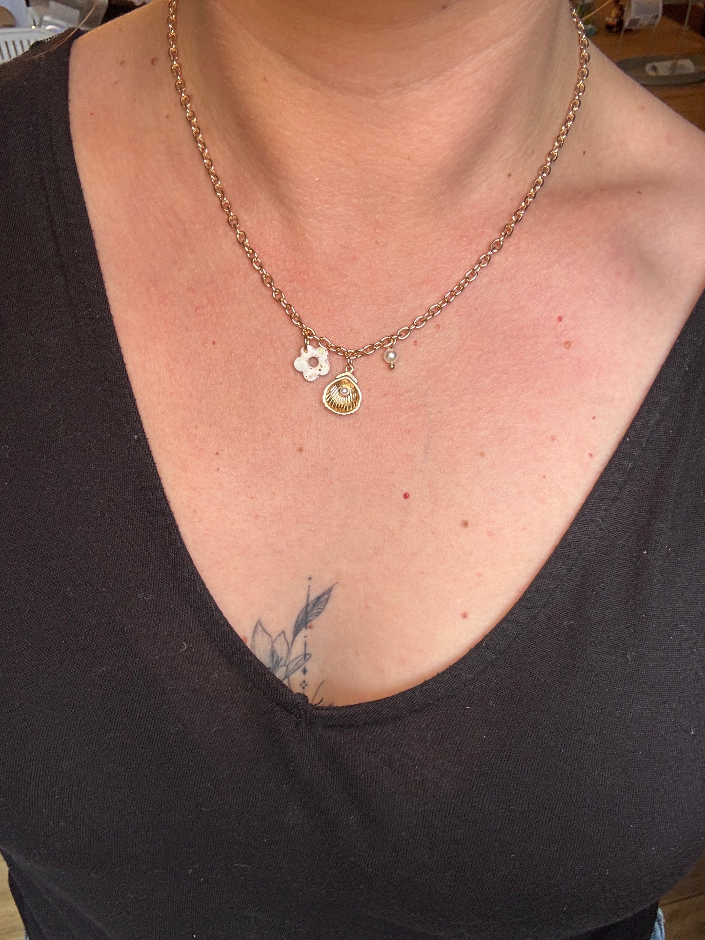 COLLIER Coquillage pampille