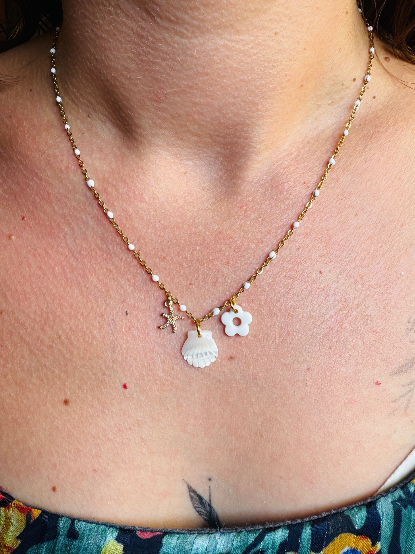 Collier coquillage nacré