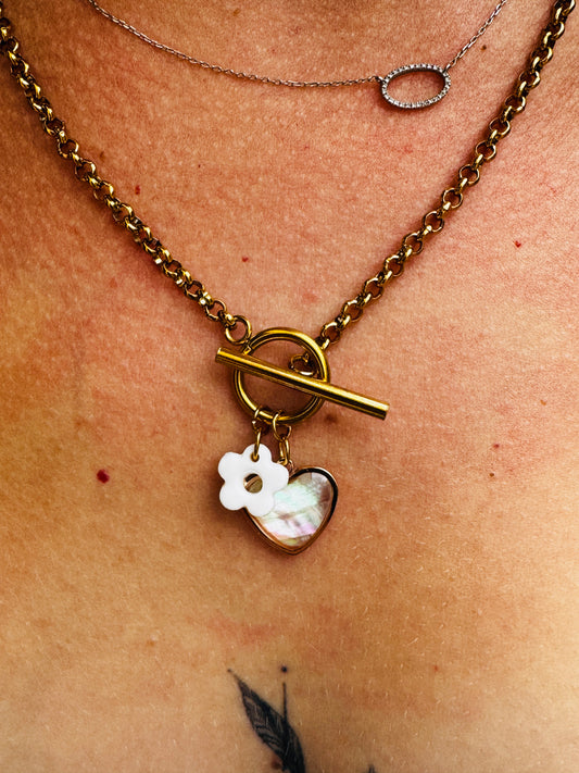Collier fermoir Pampille
